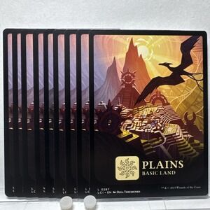9x Plains 287 Full Art The Lost Caverns of Ixalan MTG Magic Cards Lot